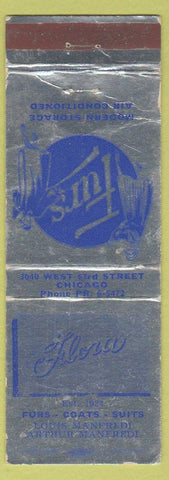 Matchbook Cover - Flora Furs Coats Chicago IL girlie