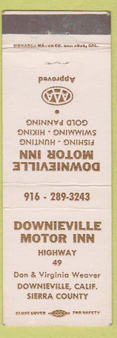 Matchbook Cover - Downieville Motor Inn CA