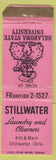 Matchbook Cover - Stillwater Laundry Cleaners OK Oklahoma State Univresity WORN