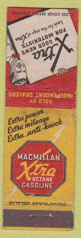 Matchbook Cover - MacMillan Motor Oil gas CROWN WEAR