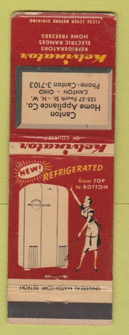Matchbook Cover - Kelvinator Appliances Canton OH girlie WORN