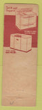 Matchbook Cover - Kelvinator Appliances Canton OH girlie WORN