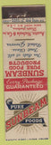 Matchbook Cover - Sunbeam Food Products NYC Safety First WEAR