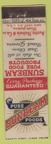 Matchbook Cover - Sunbeam Food Products NYC Safety First WEAR