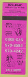 Matchbook Cover - Phone Sex Hotline girlie #835