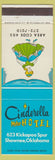 Matchbook Cover - Cinderella Motor Hotel Shawnee OK WEAR girlie