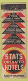 Matchbook Cover - Statler Hotels DQ WORN