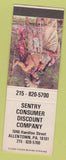 Matchbook Cover - Sentry Consumer Discount Co Allentown PA
