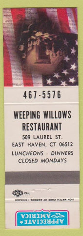 Matchbook Cover - Weeping Willows Restaurant East Haven CT 1976