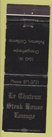 Matchbook Cover - Chateau Steak House Fullerton CA WEAR