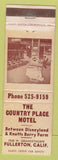 Matchbook Cover - Country Place Motel Fullerton CA