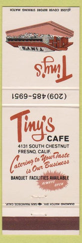 Matchbook Cover - Tiny's Cafe Fresno CA'