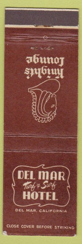 Matchbook Cover - Del Mar Turf Surf Hotel Del Mar CA
