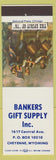 Matchbook Cover - Bankers Gift Supply Cheyenne WY