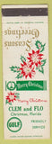 Matchbook Cover - Clem Flo Gulf Christmas FL oil gas