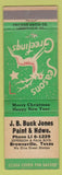 Matchbook Cover - JB Buck Jones Paint Hardware Brownsville TX Christmas