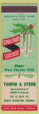 Matchbook Cover - Tuppin & Stern West Chester PA Christmas Ford Products