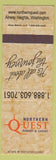 Matchbook Cover - Northern Quest Resort Casino Airway Heights WA