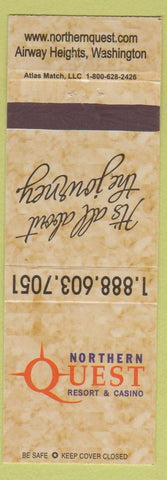 Matchbook Cover - Northern Quest Resort Casino Airway Heights WA