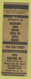 Matchbook Cover - Fritz Bierstrube North Aurora IL Restaurant ARROW