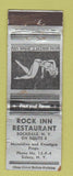 Matchbook Cover - Rock Inn Restaurant Rockdale NY Sidney NY girlie WORN