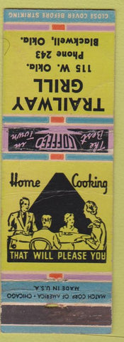 Matchbook Cover - Trailway Grill Blackwell OK low phone # WORN