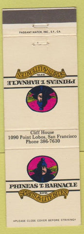 Matchbook Cover - Phineas Barnacle Restaurant Point Lobos San Francisco CA