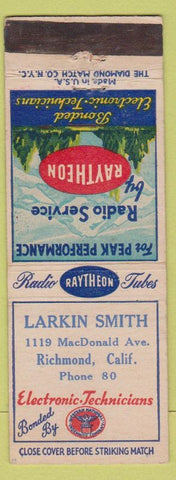 Matchbook Cover - Larkin Smith Raytheon Radio Service Richmond CT low phone #