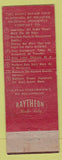 Matchbook Cover - Larkin Smith Raytheon Radio Service Richmond CT low phone #