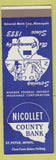 Matchbook Cover - Nicollet County Bank St Peter MN SAMPLE