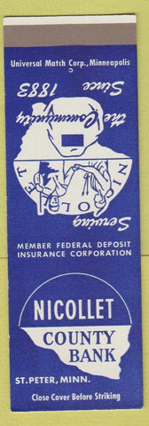 Matchbook Cover - Nicollet County Bank St Peter MN SAMPLE