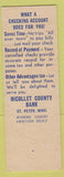 Matchbook Cover - Nicollet County Bank St Peter MN SAMPLE