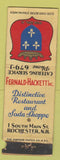 Matchbook Cover - Fernald Hackett Inc Restaurant Rochester NY WEAR