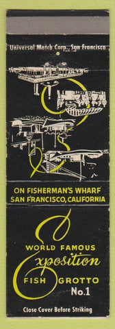Matchbook Cover - Exposition Fish Grotto San Francisco CA