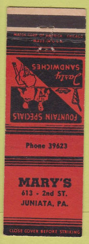 Matchbook Cover - Mary's Juanita PA'