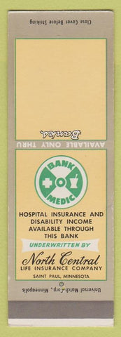 Matchbook Cover - Bank Medic Insurance ST Paul MN SAMPLE