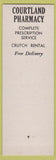 Matchbook Cover - Courtland Drugs Milwaukee WI SAMPLE