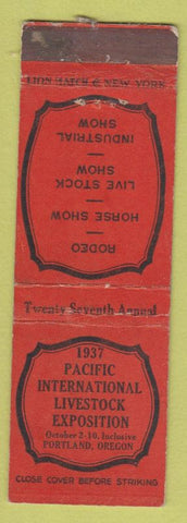 Matchbook Cover - 1937 Pacific Livestock Exposition Portland OR