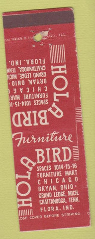 Matchbook Cover - Holabird Furniture Chattanooga TN Flora IN Bryan OH Chicago