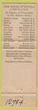 Matchbook Cover - American Hotels Corporation NY ME MA RI CT