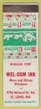 Matchbook Cover - Wel Com Inn St Louis MO Christmas 1952