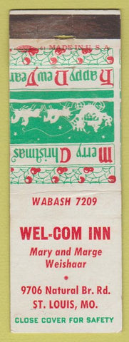 Matchbook Cover - Wel Com Inn St Louis MO Christmas 1952