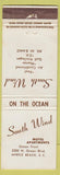 Matchbook Cover - Manning Motel Superior WI