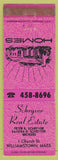 Matchbook Cover - Schryver Real Estate Williamstown MA pink