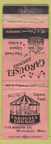 Matchbook Cover - Carousel Lounge Minneapolis MN POOR