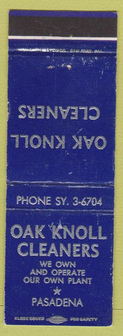 Matchbook Cover - Oak Knoll Cleaners Pasadena CA