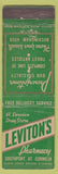 Matchbook Cover - Leviton's Drugs Chicago? Barber Shop WORN