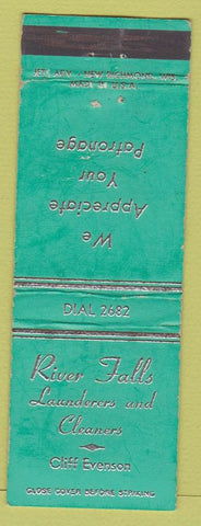 Matchbook Cover - River Falls Laundry Cleaners NO TOWN