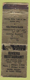 Matchbook Cover - Riviera Restaurant El Paso TX