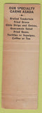 Matchbook Cover - Riviera Restaurant El Paso TX
